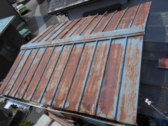 カラートタン瓦棒屋根現場調査