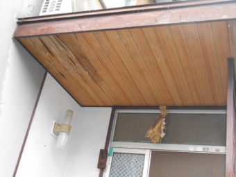 玄関屋根現場調査