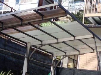 塩ビ波板屋根現場調査