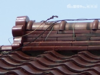 屋根漆喰調査