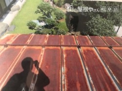 瓦棒の施工前 全体に錆びが発生