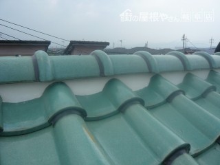 屋根漆喰完成