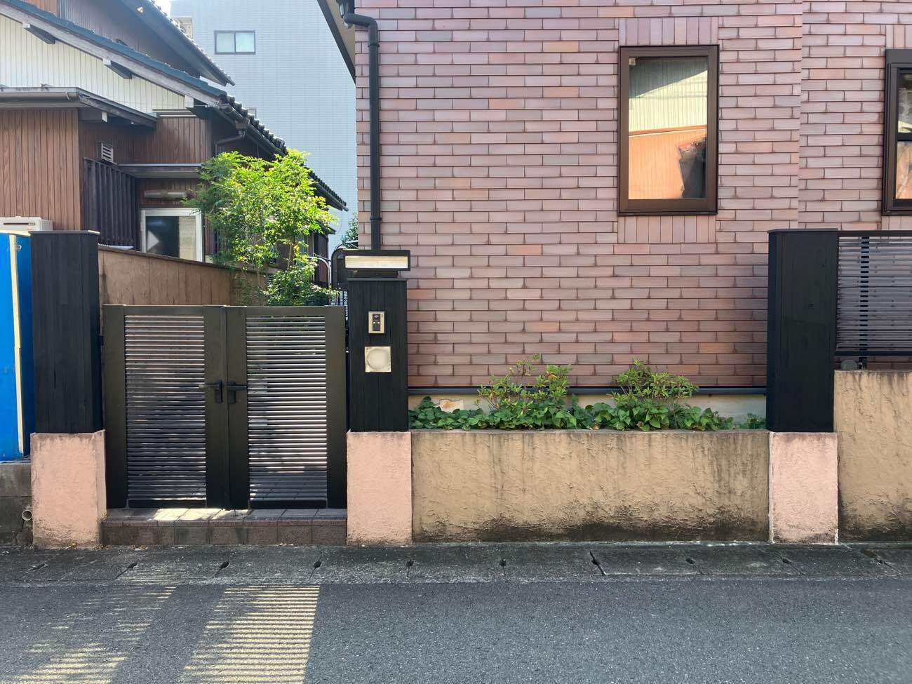 枕木塗装工事　施工後の状態