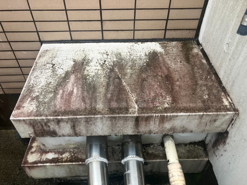 施工前の外壁取合い