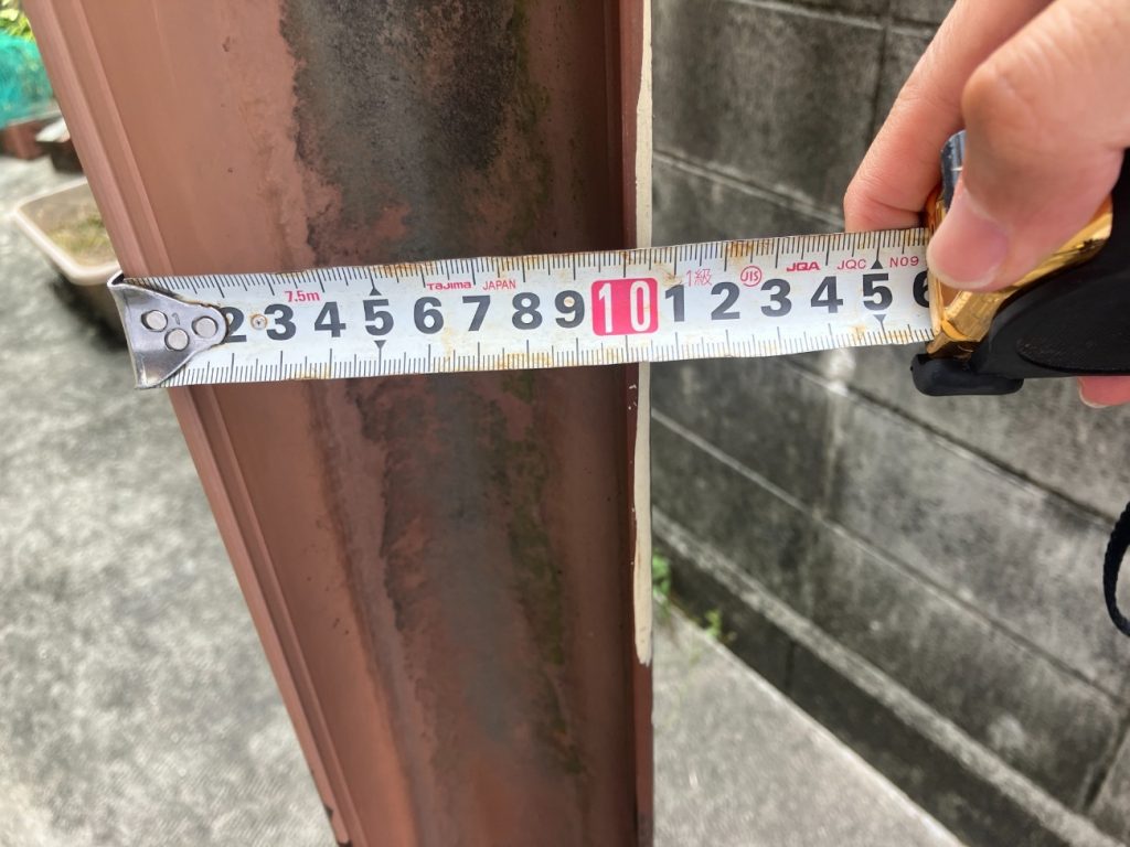 縦樋寸法の計測