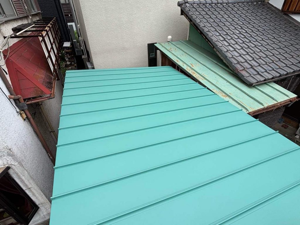 立平葺き完了後の屋根
