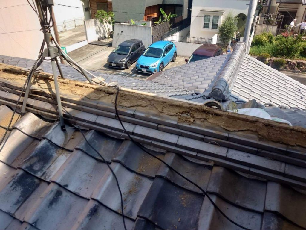 棟解体開始の様子