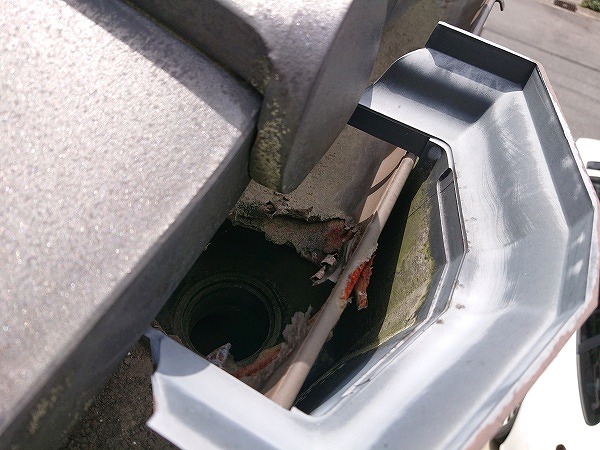 集水器の詰まりを確認