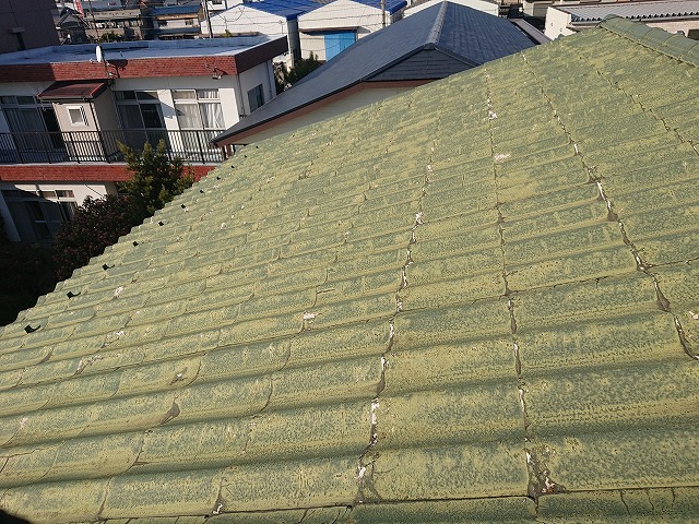 屋根を横方向から確認