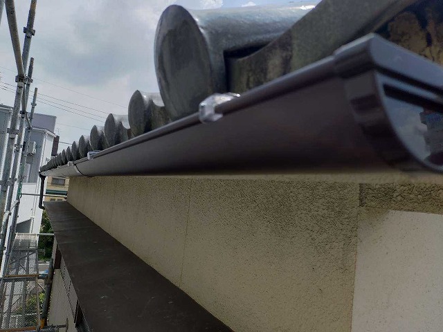 雨樋の設置完了