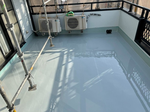 ウレタン防水の施工完了
