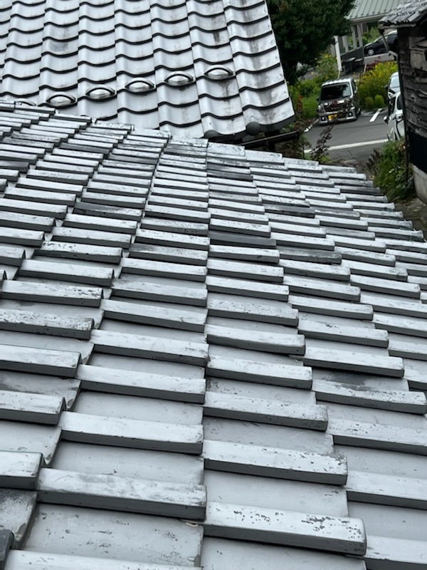 岐阜市にて日本瓦屋根の漆喰が剥がれ・瓦ズレが発生している現場調査に行ってきました