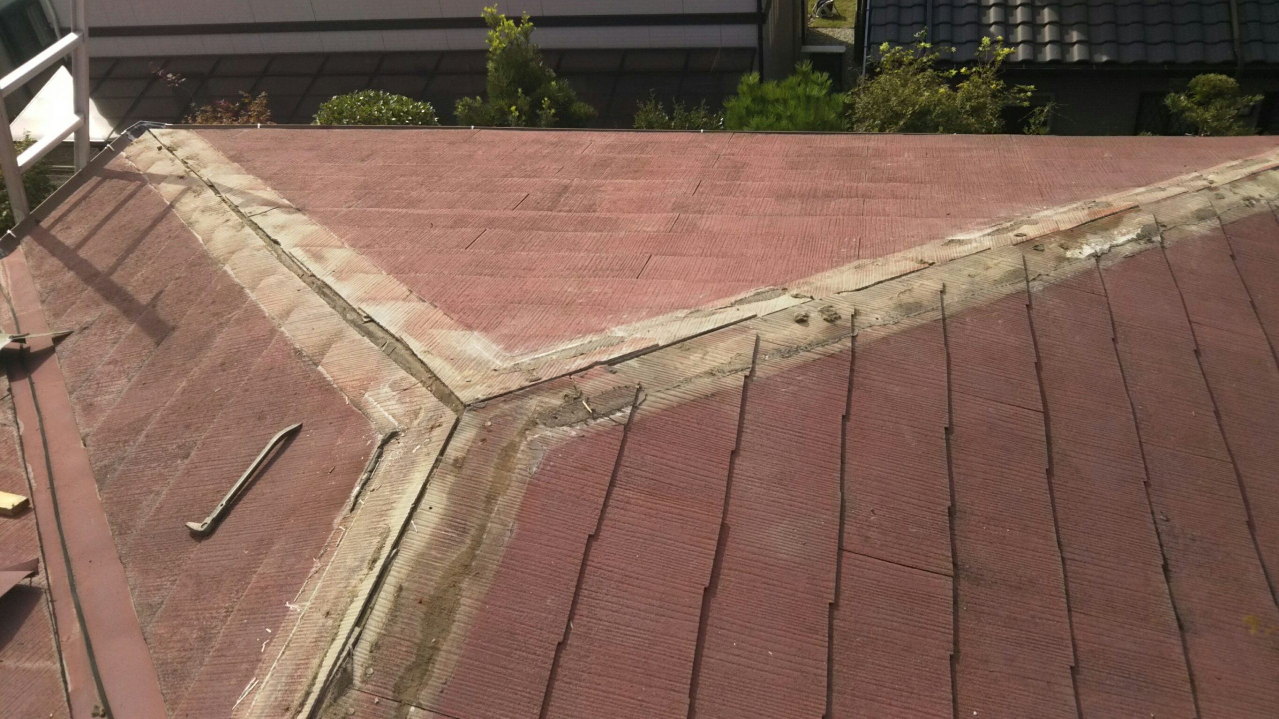 新しい貫板の設置