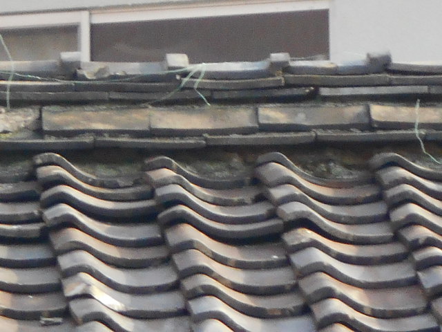 岐阜市にて瓦屋根の漆喰が剥がれ瓦のずれ浮きが発生している現場調査に行ってきました